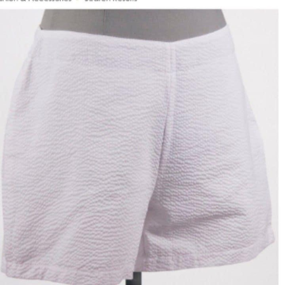 SEERSUCKER SHORTS white CRUISE BEACH zips, NWT small (4-6) SUMMER bottoms WOMENS